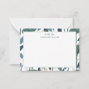 Carte De Correspondance Nom personnalisé de l'illustration botanique