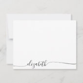 Carte De Correspondance Nom personnalisé de script cursif simple (Devant)
