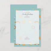 Carte De Correspondance Nom personnalisé du Motif NYC Turquoise Green (Devant / Derrière)