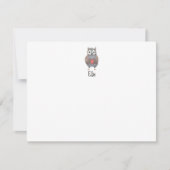 Carte De Correspondance Nom personnalisé et Chouette aquarelle (Devant)