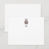 Carte De Correspondance Nom personnalisé et Chouette aquarelle (Devant / Derrière)