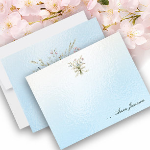 Carte De Correspondance Nom personnalisé Fleurs de champ Bouquet Image pla
