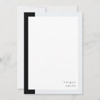 Nom personnalisé minimaliste chic gris noir