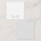 Carte De Correspondance Nom personnalisé moderne tons gris (Devant / Derrière)