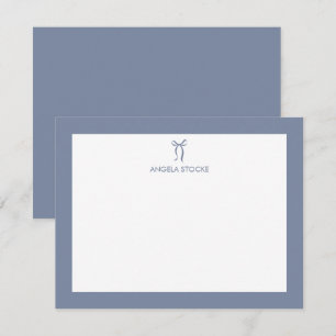 Carte De Correspondance Nom personnalisé Nœud Dusty Blue