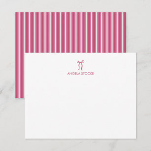 Carte De Correspondance Nom personnalisé Nœud Rose