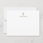 Carte De Correspondance Nom personnalisé Nœud Vert (Devant)