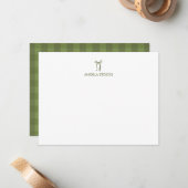 Carte De Correspondance Nom personnalisé Nœud Vert (Devant/Arrière en situation)