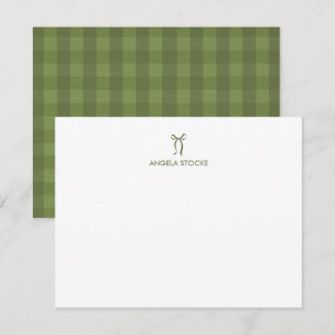 Carte De Correspondance Nom personnalisé Nœud Vert