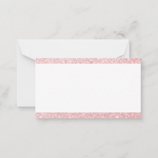 Carte De Correspondance Nom personnalisé Parties scintillant rose obtenir (Dos)