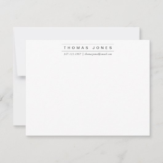 Carte De Correspondance Nom professionnel Détails 2 Divider Line Grey (Devant)