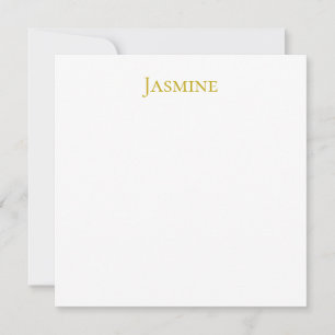 Carte De Correspondance Nom professionnel minimaliste de couleur or