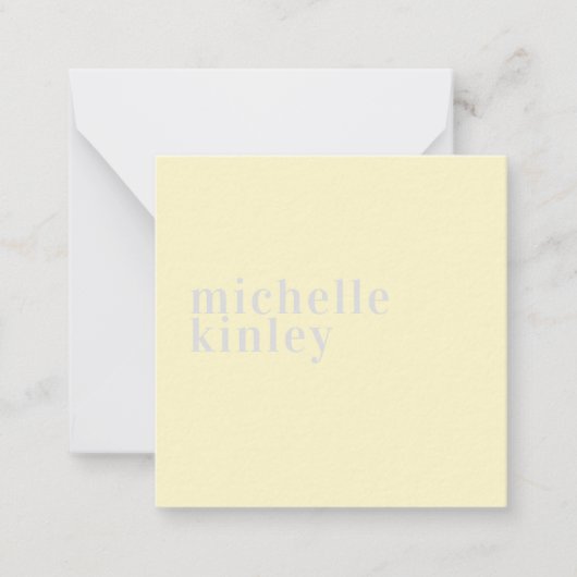 Carte De Correspondance Nom professionnel simple moderne personnalisé (Devant)