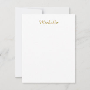 Carte De Correspondance Nom propre Créatif Tendance Couleur Or Script
