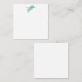 Carte De Correspondance Nom propre Décoratif Chic Simple Bleu Blanc (Devant / Derrière)