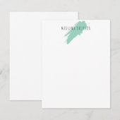 Carte De Correspondance Nom propre Décoratif Chic Simple Bleu Blanc (Devant / Derrière)