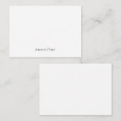 Carte De Correspondance Nom propre élégant moderne simple professionnel (Devant / Derrière)