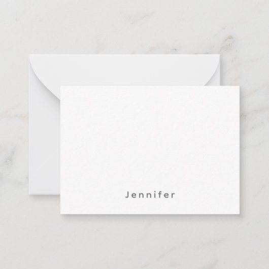 Carte De Correspondance Nom propre élégant moderne simple professionnel (Devant)