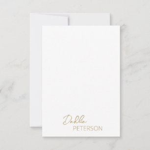 Carte De Correspondance Nom simple élégant Moderne