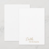 Carte De Correspondance Nom simple élégant Moderne (Devant / Derrière)