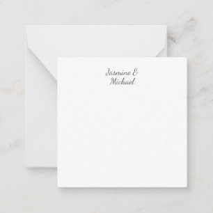Carte De Correspondance Noms de couple de calligraphie chic adorables Mari
