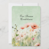 Carte De Correspondance Nos sincères condoléances (Devant)