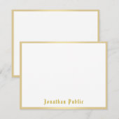 Carte De Correspondance Nostalgique Look Vieux Style Calligraphie Script O (Devant / Derrière)