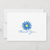 Carte De Correspondance Note bleue Merci marguerite (Dos)