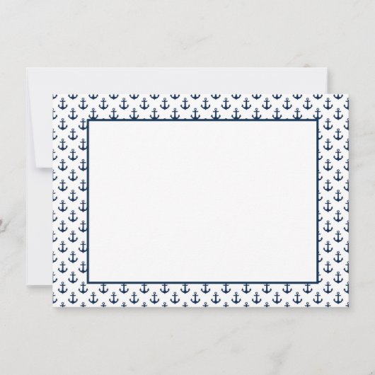 Carte De Correspondance Note Card Anchor (Devant)