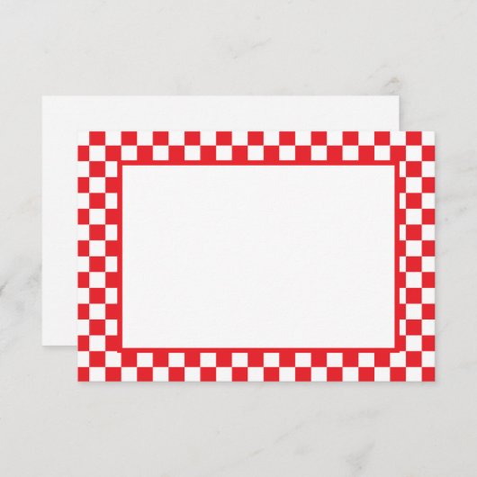 Carte De Correspondance Note Card-Checkers (Devant / Derrière)