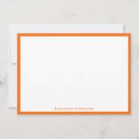 Note de bordure minimaliste simple orange citrouil