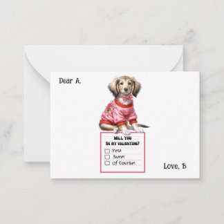 Carte De Correspondance Note de la Saint-Valentin personnalisable pour Tec