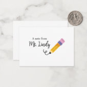 Carte De Correspondance Note de l'enseignant (Devant/Arrière en situation)