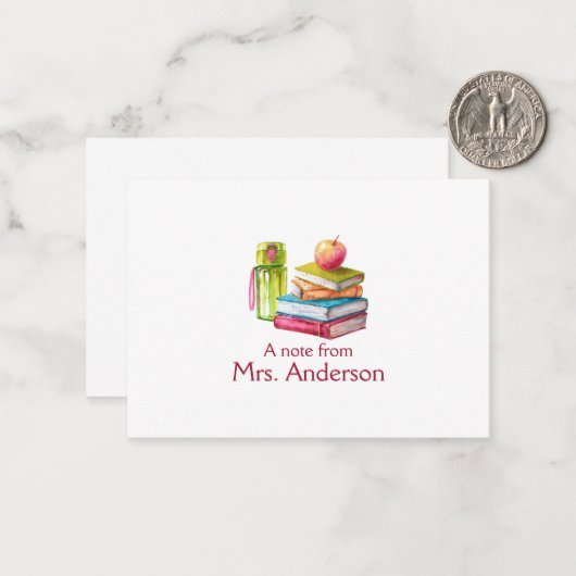 Carte De Correspondance Note de l'enseignant (Devant/Arrière en situation)