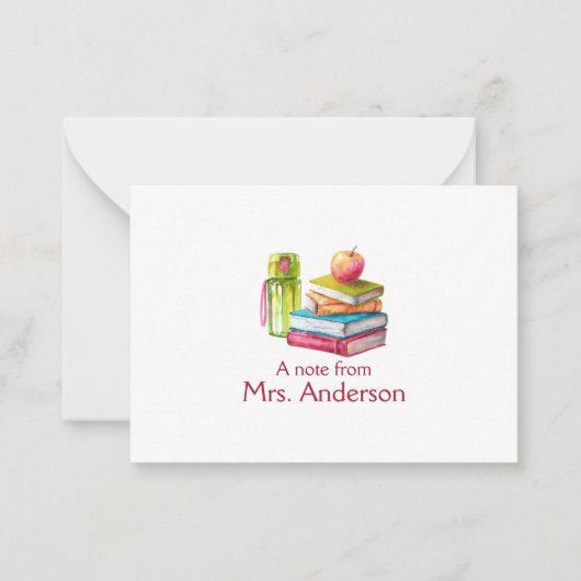 Carte De Correspondance Note de l'enseignant (Devant)