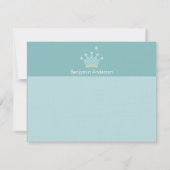 Carte De Correspondance Note de remerciement au prince (Dos)