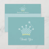 Carte De Correspondance Note de remerciement Prince (Devant / Derrière)