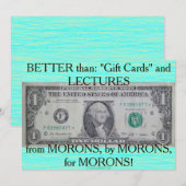 Carte De Correspondance Note d'étoile d'un dollar américain (Devant / Derrière)