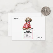 Carte De Correspondance Note personnalisable de la Saint-Valentin pour tec (Devant/Arrière en situation)