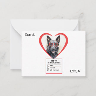 Carte De Correspondance Note personnalisable pour la Saint-Valentin pour B