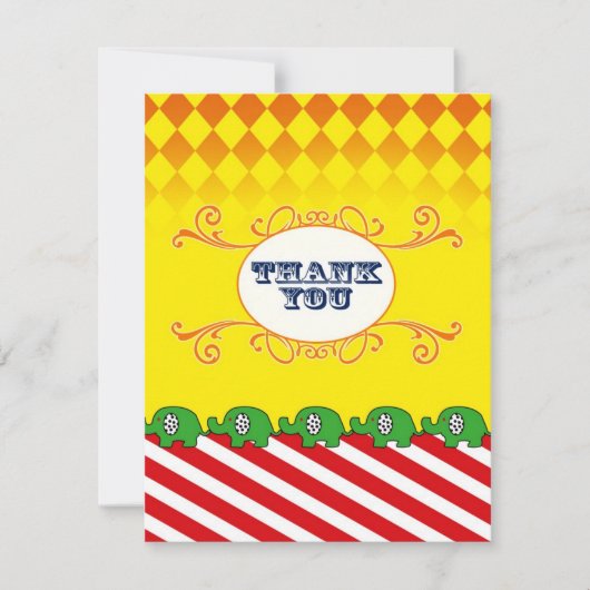 Carte De Correspondance Note Plat Merci du Carnaval français (Devant)