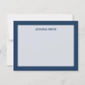 Carte De Correspondance Note simple Cobalt