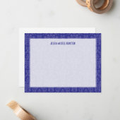 Carte De Correspondance Note Violet Damas (Devant/Arrière en situation)