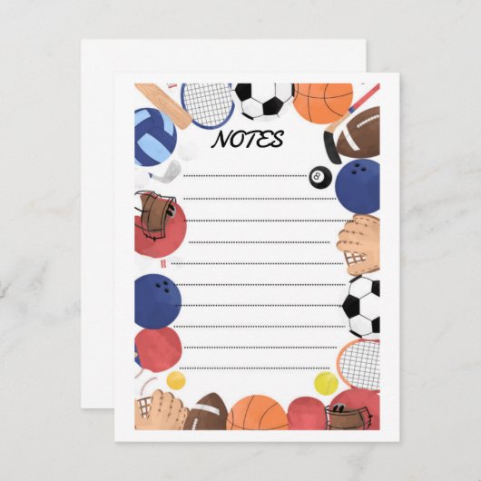 CARTE DE CORRESPONDANCE NOTES (Devant / Derrière)