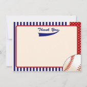 Carte De Correspondance Notes de remerciement du baseball (Devant)