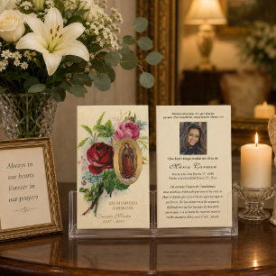 Carte De Correspondance Notre-Dame de Guadalupe Prière Funèbre Espagnole S