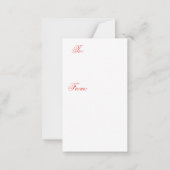 Carte De Correspondance Nounours d'ours valentin mignons (Dos)