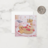 Carte De Correspondance Nounours & Gaufres (Devant/Arrière en situation)