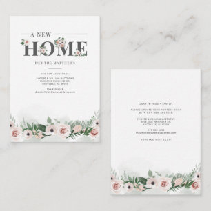 Carte De Correspondance Nous avons déplacé Floral Changement d'adresse Dém