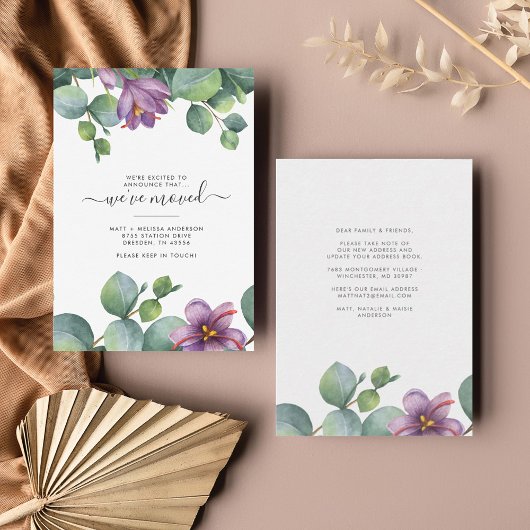 Carte De Correspondance Nous avons déplacé la verdure Eucalyptus Changemen